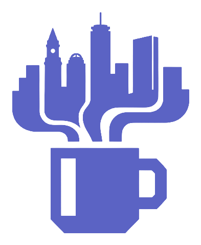 Brewing in Boston, mug and Boston skyline mark